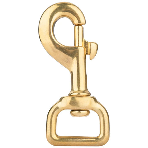 Solid Brass Swivel Bolt Snap Hooks Three Eighths Inch Opening Three And One Eighth Inch Length Seven Eighths Inch Eye