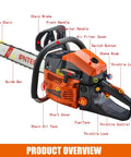 Beast 60cc Gas Chainsaw With 20 Inch Bar For Firewood Cutting And Tree Felling Pro Grade Handheld Two Cycle Petrol Saw