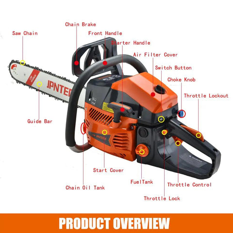 Beast 60cc Gas Chainsaw With 20 Inch Bar For Firewood Cutting And Tree Felling Pro Grade Handheld Two Cycle Petrol Saw