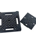 Base Plate Displacement Sliding Table Adapter Plate For 25x25mm Matrix With M2 M3 M4 M6 Threaded Holes, 6061 Aluminum Alloy Black Anodized, Boss Grade Breadboard Style Mounting Platform For Precision Slides. Black anodized 25x25mm aluminum adapter plates with threaded holes