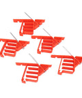 Top Notch 25Pc Red Plastic Cable Stackers With Stainless Steel Nails For Coaxial Data Electrical Wire organize cables securely.