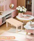 Wooden Dollhouse Bench 1:12 Scale Miniature Furniture For Fairy Garden Micro Landscapes Beige Finish in modern room.