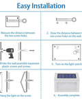 Easy installation guide for Outdoor Solar Deck Lights Pack Of 6, Waterproof Stainless Steel Stair And Path LED Lights, IP65, 24LM.