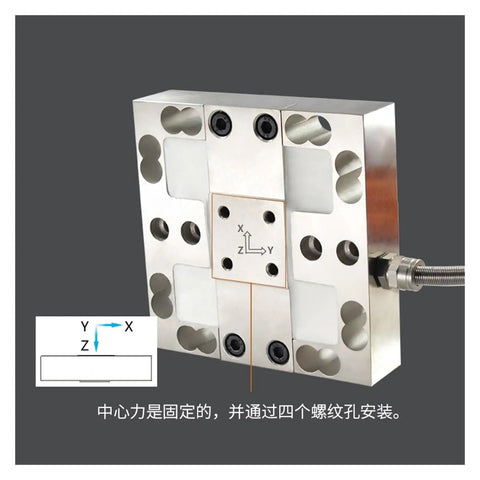 Multi Dimensional Force Sensor For 3D And 6D Measurements With Rock Solid Stability, Shielded Cable For Low Noise, Easy Mounting, High Precision