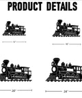 Vintage Steam Locomotive Metal Wall Art For Living Room Office And Apartment Black 16 Inch Dope Rustic Industrial Decor Sign Outdoor Durable Iron Sculpture For Your Modern Home