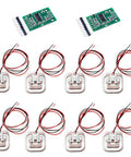 50kg Load Cell Sensor Kit With Half Bridge Strain Gauge And HX711 ADC Amplifier DIY Weight Scale Module Arduino Compatible Pro Grade Weighing Sensor For Your Next Project, 8 load cells and 2 HX711 boards