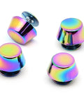 Kickass Gradient Purse Feet Hardware 4 Sets 1/2 Inch Metal Screw Back Rivet Studs in colorful alloy for handbags.