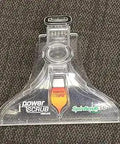 Clear Plastic Nozzle Assembly 305028002 For Power Scrub Steam Vacuum FH501050 OEM Replacement Part with labels visible on carpet