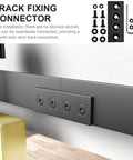 Sliding Barn Door Track Connection Plates Kit Black Carbon Steel Straight Brace Joints No Fuss Easy Install Connector Set