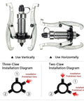 Heavy Duty Hydraulic Gear Puller Kit With 2 Or 3 Jaw Gear Separator Tool Hand Pump Long Oil Pipe for Vertical and Horizontal use