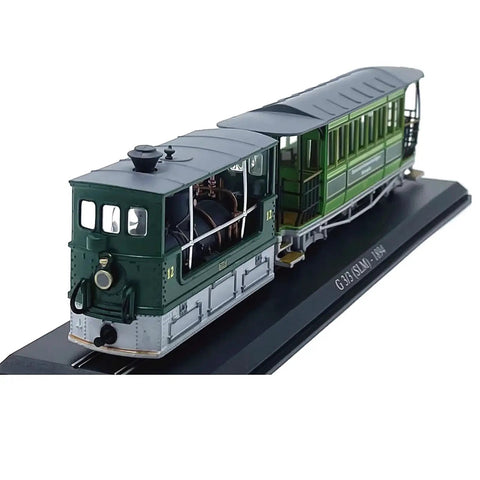 1/87 Scale Swiss G3-3 Rail Tram Vintage 1894 Steam Locomotive Model With Display Base, Plastic Collectible For Model Railroading