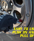 Heavy Duty Tire Inflator Gauge With Backlit Digital Readout 150 PSI Push To Lock Chuck inflating car tire