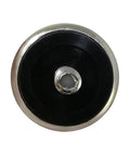 Beat The Wobble Instantly 1 1/4 Inch Round Floor Protectors heavy duty silver table leveler base with screw thread.