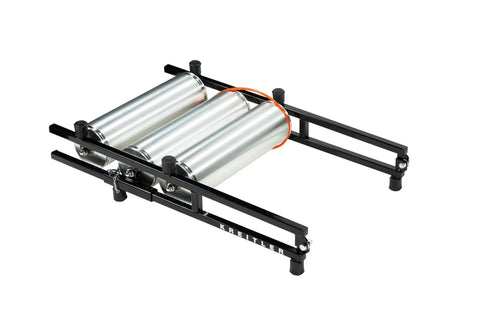 Kat 1 Indoor Roller Training Station for Cyclists with 4.5 Alloy Rollers, foldable steel frame, wheelbase adjustable, one size.