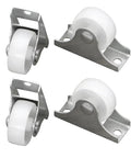 Heavy Duty Rubber Furniture Casters That Roll Like Butter With Reliable Grip Crafted For Serious Hauling And Stress Free Room Refresh Projects Without Any Floor Scrapes Or Rough Dragging, white rubber wheels with steel mounting.