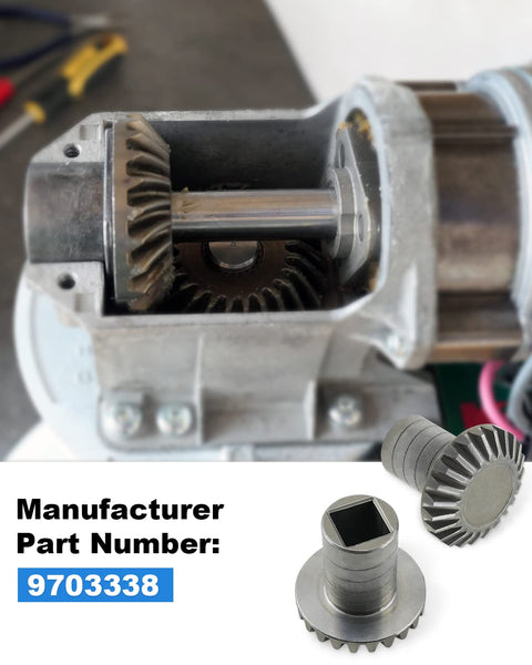 Beveled Gears Set For KitchenAid Stand Mixers Beefed Up Replacement Kit Fits Classic UltraPower Heavy Duty Professional Artisan Models Replaces 9703337 9703338 4161404 4169868 And More showing manufacturer part 9703338