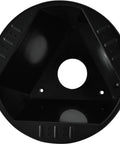 Top view of Three Sided Inventory Control Cone Set Of 5 In Black 10 Inch Diameter By 5 Inch Height Lightweight Durable Polypropylene