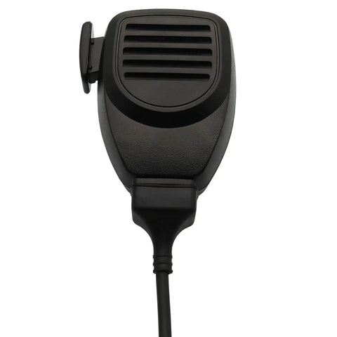 Front view of Handheld Speaker With Mic Hanger For Kenwood Radios 8 Pin RJ45 Compatible With TK-630, showing grille and cable.