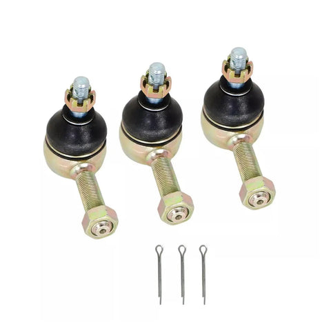 Heavy Duty Tie Rod Ends Drag Link For Club Car DS Golf Cart 84 08 Direct Fit Steering Gear Box Replacement Durable Alloy Steel Easy To Install Long Lasting Performance three tie rod ends with cotter pins