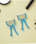 Facial Hair Remover Tool Set Stainless Steel Spring Threading Epilator 4 Pieces Manual For Women With ABS Handle Portable On The Go Use On Neck And Face For Eyebrow And Facial Hair Removal Travel Ready blue spring threading tools
