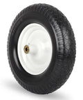 Solid Wheelbarrow Tire 16 Inch 4.80 4.00 8 Flat Free Wheel And Tire With 6 Inch Centered Hub And Five Eighth Inch Axle Bore