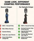 Comparison of Generic and 21V Brushless Electric Pipe Press Tool For Copper Pipes, Heavy Duty Hydraulic Crimper For Plumbing.