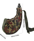 Leakproof Outdoor Water Bottle With Oxford Cloth Canteen Large Capacity for Backpacking and Hiking, camo design