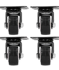 Jauarta Caster Wheel, Heavy Duty 40mm Diameter in black, featuring durable PVC and steel construction for smooth gliding.