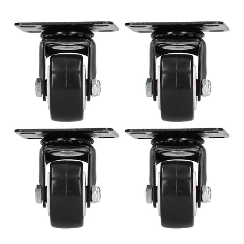 Jauarta Caster Wheel, Heavy Duty 40mm Diameter in black, featuring durable PVC and steel construction for smooth gliding.
