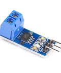 Rock Solid Pair Of ACS712 30 Amp Current Sensor Modules With Hella Accurate Analog Readings For Arduino Projects And Smooth Voltage Control Built Dope For Everyday Use, blue sensor board with connectors and IC.