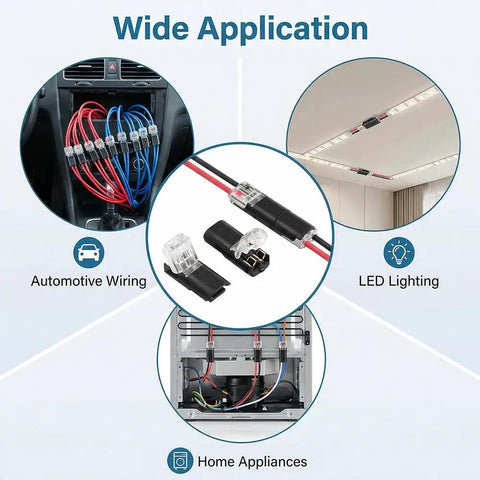 No Tool Needed Quick Connect Wire Connectors With Snap On Locking Buckle for various wiring applications and installations