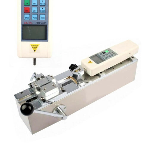 Pro Grade 500N Digital Pull Tester With Horizontal Push Pull Test Stand High Precision 0.01mm Displacement Readout And Synchronous Force And Movement Portable Wire Harness And Terminal Tensile Testing System, horizontal bench