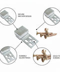 Heavy Duty Iron Sofa Spring Clip Connector For Reattaching Loose Coil Springs To Frame Rails Durable Silver Furniture Repair Hardware with screws