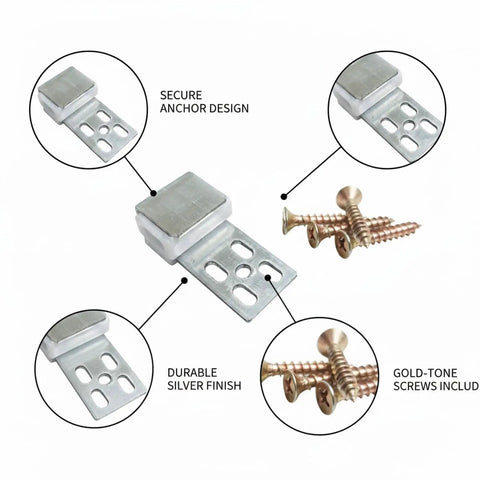 Heavy Duty Iron Sofa Spring Clip Connector For Reattaching Loose Coil Springs To Frame Rails Durable Silver Furniture Repair Hardware with screws