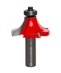 Quadra-Cut Radius Rounding Router Bit With Perma-Shield Coating Delivers Flawless Finish For Moldings Doors Drawers And Cross Grain Work Four Cutting Edges 1/2 Inch Shank 5/8 Inch Radius 2-7/8 Inch Length, shown in detailed view.