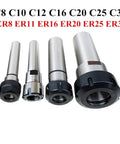 Heavy Duty ER Series CNC Collet Collection showing various sizes and types for milling machines and lathes with rock solid grip.