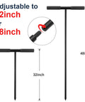 Soil Probe Rod 48 Inch Metal Locator Tool For Septic Tanks Underground Pipes Gopher Runs And Garden Soil Testing sharp tip