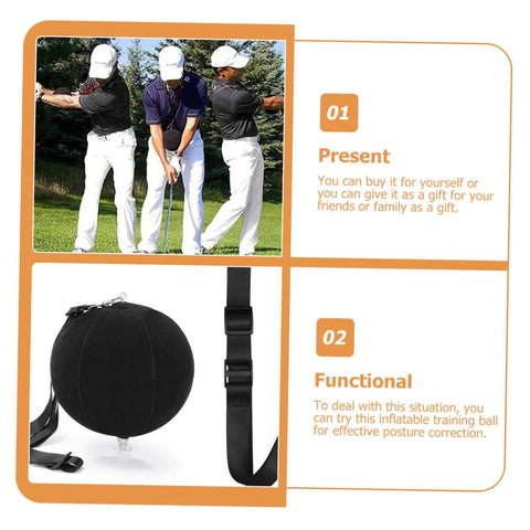 Portable Inflatable Golf Swing Trainer Posture Aid For Beginners, Compact Training Tool To Improve Wrist Position And Swing Technique