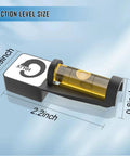 Close-up of action level from Magnetic Scope Leveling Kit With Bubble Level Tool And 3 Piece Mounting Set For Rifles Turret Level