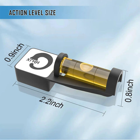 Close-up of action level from Magnetic Scope Leveling Kit With Bubble Level Tool And 3 Piece Mounting Set For Rifles Turret Level