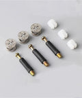 Heavy Duty Cam Lock Fittings 50 Piece Hardware Set With Cam Screws And Eccentric Nuts for Cabinet Assembly, includes cam lock connectors and screws.