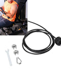 Durable Fitness Pulley Cable With Stop Ball For Home Gym DIY Setup Versatile Cable Pulley System shown with tools