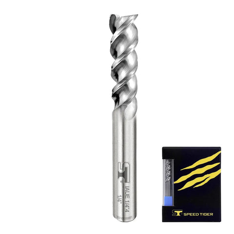 Carbide Square End Mill Set 3 Flute One Quarter Inch High Feed U Type Design For Roughing And Finishing Aluminum Milling Applications Pro Grade Fast Cutting Mill Bit Kit 5 Piece For Quick Material Removal