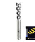 Carbide Square End Mill 3 Flute High Feed U Type Design For Aluminum Milling One Eighth Inch Shank Five Piece Set Bit front view