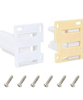 Built Different White Drawer Slide Socket Kit For Fast RV Camper Remodels featuring white and yellow sockets with screws.