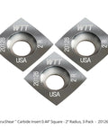 Replacement Carbide Inserts For Slab Flattening Router Bits 3 Pack Nano Carbide 4 Sided Inserts With 2 Inch Radius
