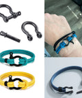 10 Pack Metal Bow Shackle 3/8 Inch 10mm Heavy Duty For Emergency Survival Gear Paracord Bracelets in multiple colors
