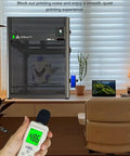 Clear Acrylic Printer Enclosure For Ender 5 Max 3D Printer with noise reduction feature displayed on a desk