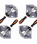 4-Piece Corner Clamp Set, Right Angle 90 Degree Woodworking Clamps With Adjustable Swing Jaw, Aluminum Alloy Frame, Heavy Duty