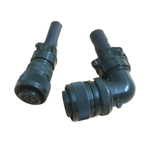 Servo Motor Encoder Connector Kit Featuring MS3106A 18 1S And MS3102A 18 1P Socket showing plug and socket set for CNC robotics